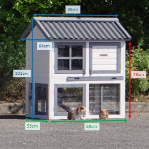 Różne rozmiary domku dla królików Nice