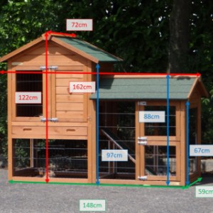 Różne rozmiary domku dla królików Prestige Small