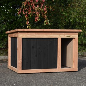 Buda dla psa Block Large · daglezja/czarny · 144x104x93cm