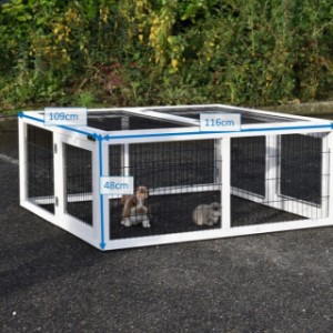 Różne rozmiary wybiegu dla królików Multirun