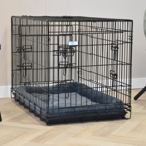 Klatka dla psów z poduszka - Strong L · 3-drzwi · 93x58x66cm