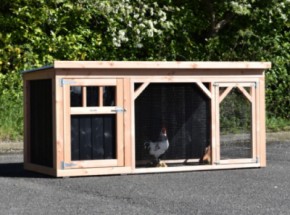 Kurnik Belle 2 · Douglas/czarny · 242x122x113cm