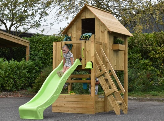Domek zabaw Dream 120 z slajdu & kuchnia 199x415x286cm