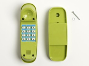 Telefon w kolorze limonkowej zieleni dla placu zabaw i domku zabaw