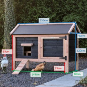 Kurnik Eggy z dachem spiczastym w różnych rozmiarach