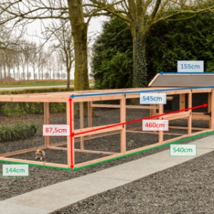 Klatka dla królików Eggy z podwójnym wybiegiem, różne rozmiary