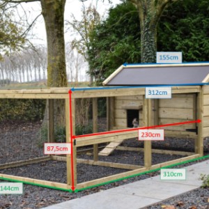 Klatka dla królików Eggy z wybiegiem w różnych rozmiarach