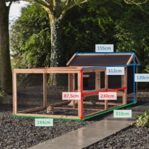 Klatka dla królików Eggy z wybiegiem w różnych rozmiarach