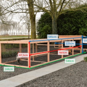 Kurnik Eggy w różnych rozmiarach z 2 gniazdami do noszenia jaj i podwójnym wybiegiem