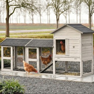 Prestige Medium jasnoszary z 2 wybiegami 297x91x150 cm