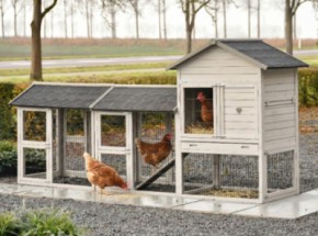 Prestige Medium jasnoszary z 2 wybiegami 297x91x150 cm