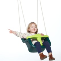 Siedzisko huśtawki z przyjazną dla dzieci liną BR, która nie parzy małych rączek.