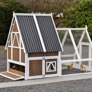 Z tyłu kurnika Pip znajduje się wygodna klapka, dzięki której można łatwo zbierać jajka z gniazda lęgowego