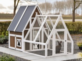 Klatka dla królików Pip z wybiegiem 130x249x180cm