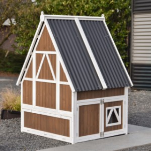 Spójrz na tył klatki dla królików Pip