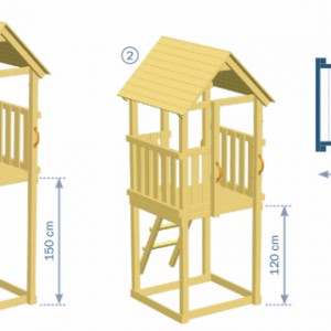 Plac zabaw Kiosk niski | wymiary