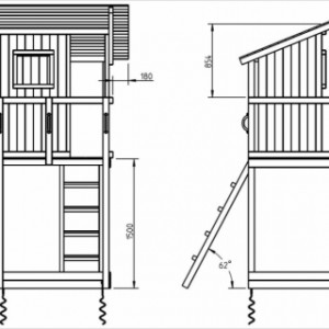 Różne rozmiary wieży do zabawy Beach Hut